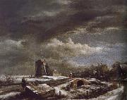 Jacob van Ruisdael Winter Landscape Germany oil painting reproduction